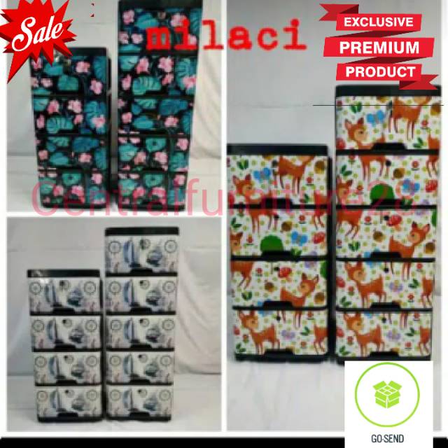 LEMARI PLASTIK LACI 4 SUSUN/MI LACI 4