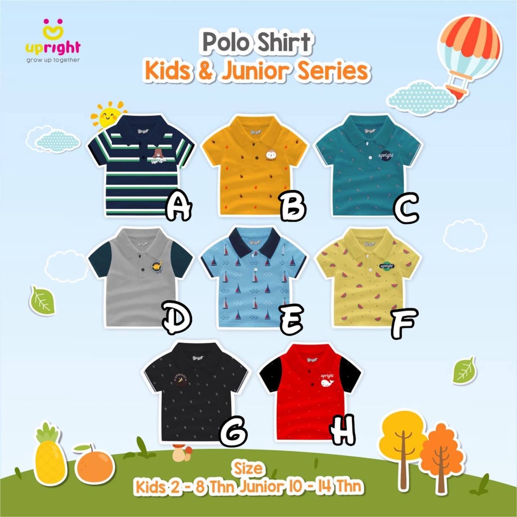 Polo Shirt Kids &amp; Junior Series Upright