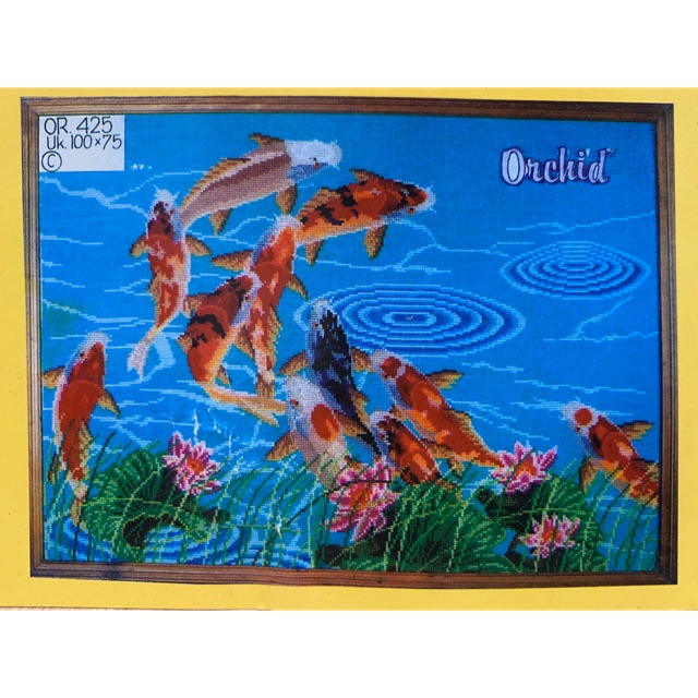 KRISTIK KRUISTEK CROSS STITCH GAMBAR IKAN KOI FISH 425 418