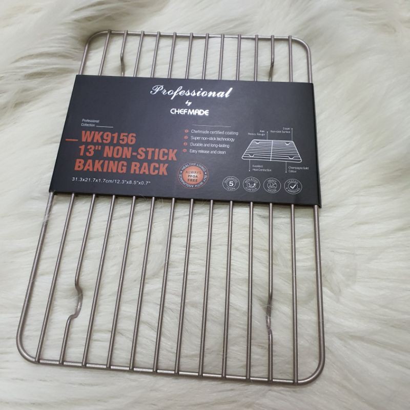 chefmade non stick oven baking rack 13 inch / cooling rack / rak pendingin kue