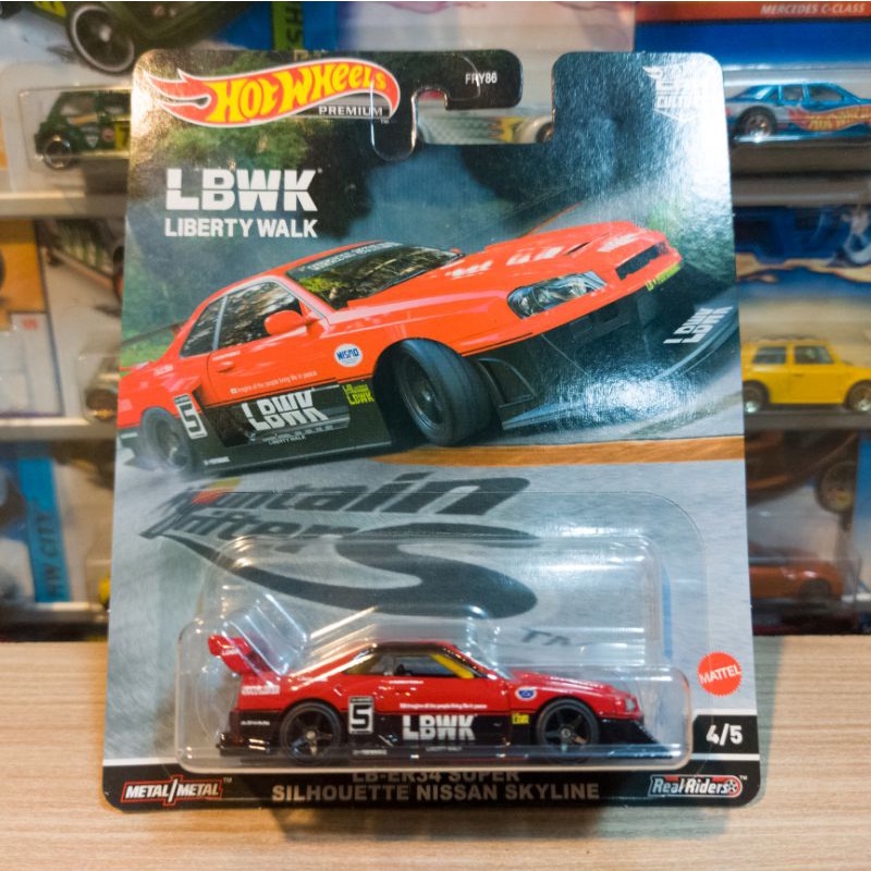 HOT WHEELS LB ER34 SUPER SILHOUETTE NISSAN SKYLINE - MOUNTAIN DRIFTERS - PREMIUM