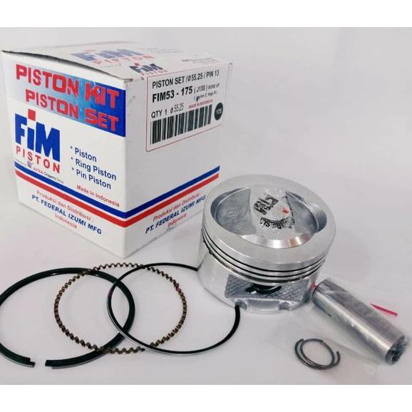 Piston Seher Kit Set Bore Up Fim 53 Diameter 53.5 54 54.5 55 55.25 Mm Pen Pin 13 Mm Beat Scoopy Fi