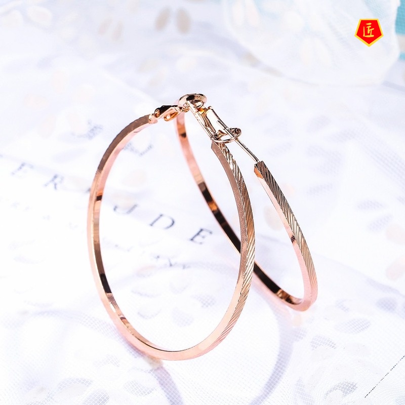 [Ready Stock]Women's Simple Fashion Circle Earrings