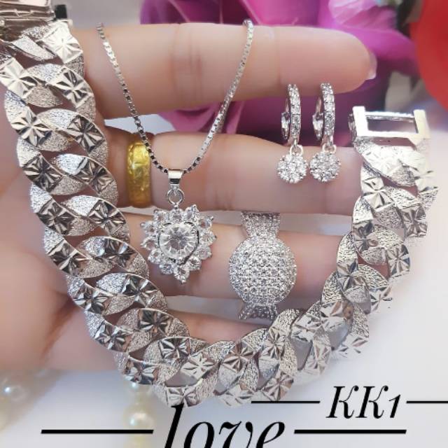 Xuping set silver lapis emas 24K 2204