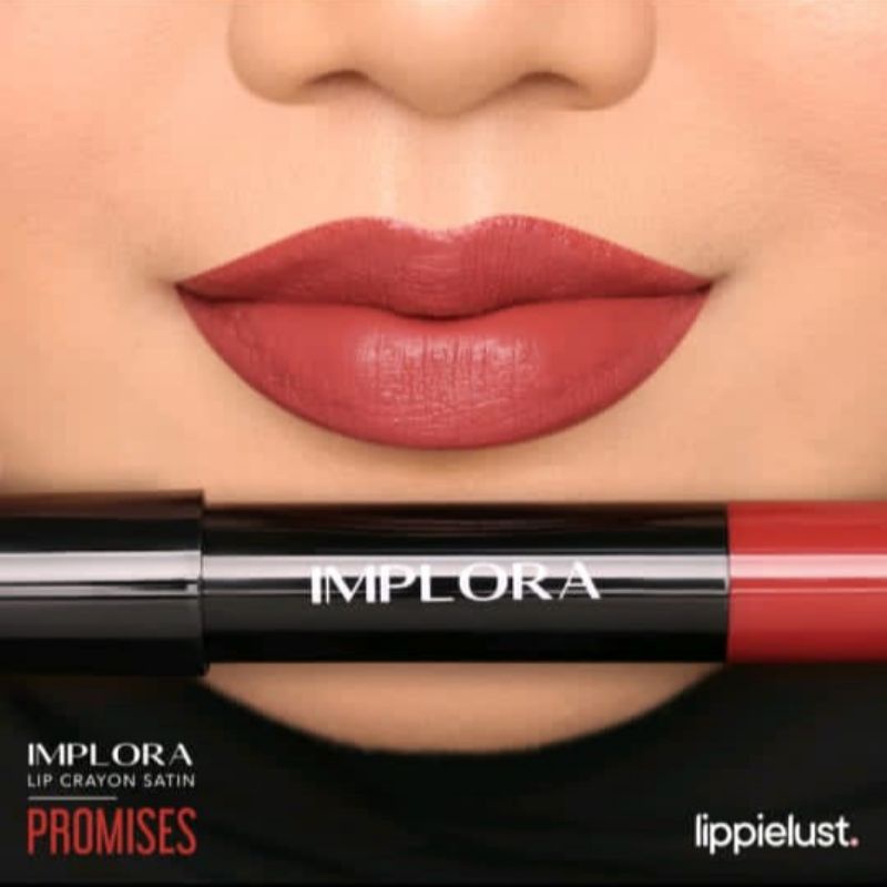 ORIGINAL TERMURAH IMPLORA LIP CRAYON SATIN LIPSTICK LIPCREAM