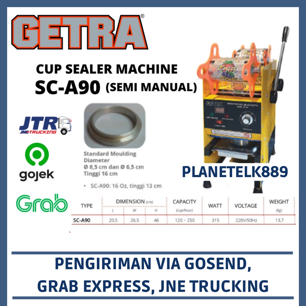 GETRA SC-A90 CUP SEALER SEMI MANUAL - GOSEND/GRAB/JNE TRUCKING