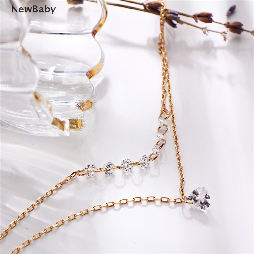 Newbaby Gelang Tangan Rantai Aksen Infinityhatiberlian Imitasi Untuk Hadiah Perhiasan Wanita