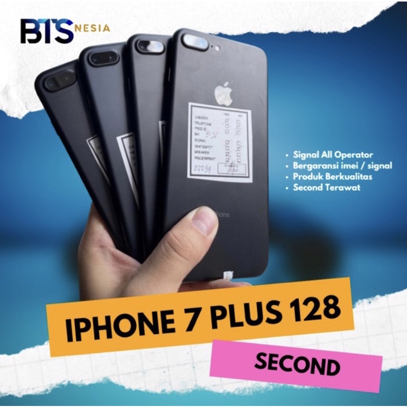 IPHONE 7 PLUS 128 GB SECOND FULLSET EX INTER ORIGINAL 100%