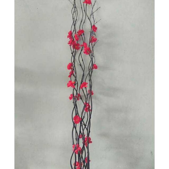 Bambu ulir bunga merah