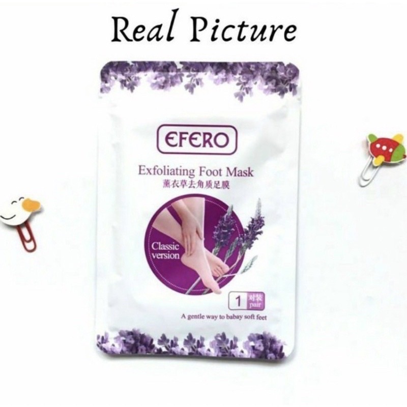 EFERO FOOT MASK PEELING EXFLOATING EFERO / MASKER KAKI PENGELUPASAN KULIT MATI, MENGHALUSKAN KULIT DAN MEMPERCANTIK KAKI