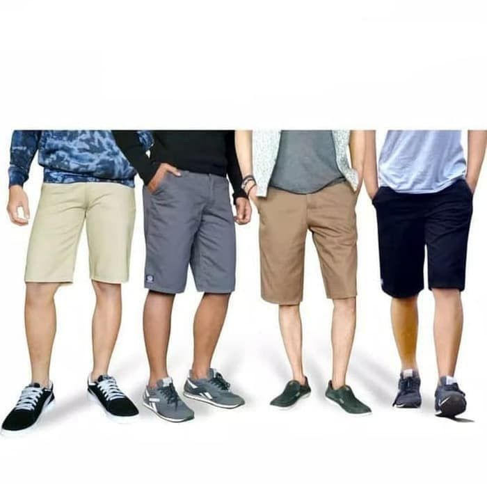 Celana Pendek Celana Chino Pendek Pria - Abu-abu, 27 (F9N8) Celana Pendek Pria Dewasa Keren Hits Cel