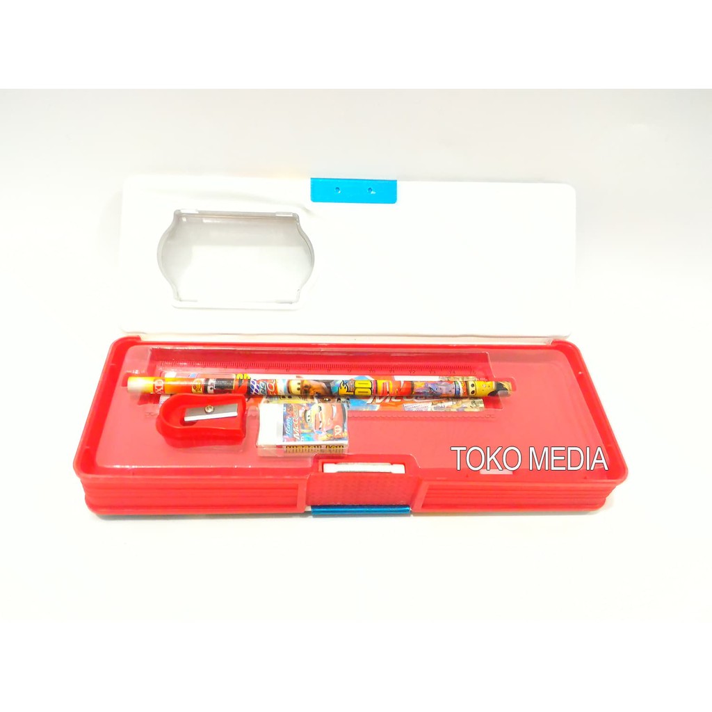 

Terunik Kotak / Tempat Pensil Magnet 2 Sisi + Isinya CARS MCQUEEN
