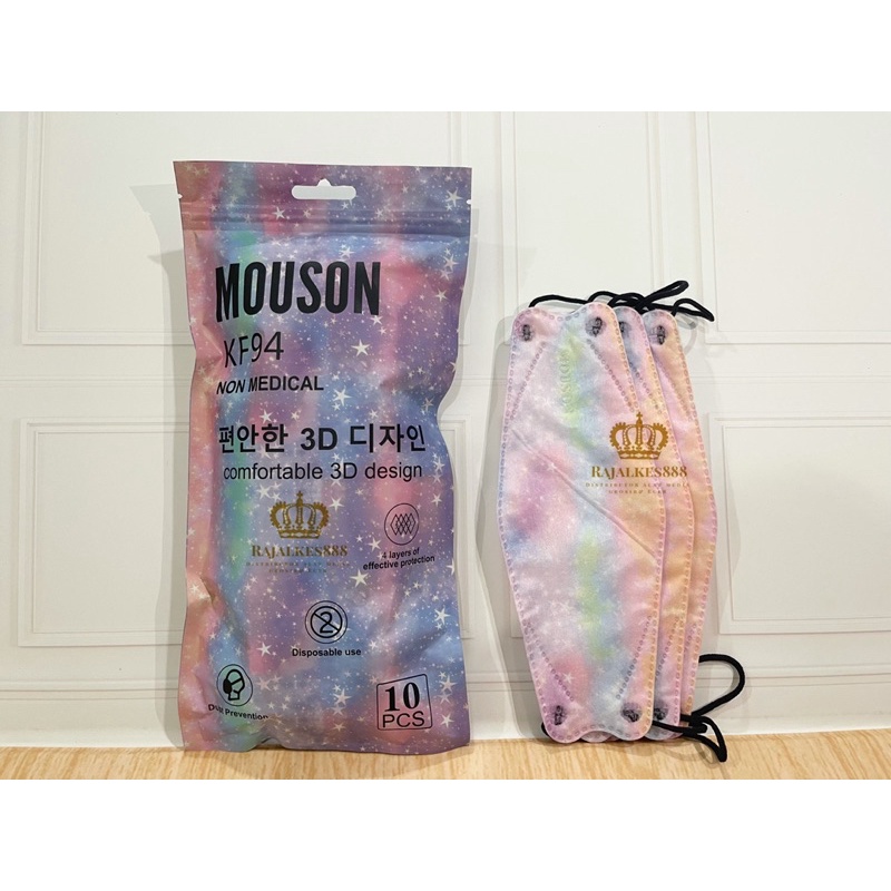 Premium Masker KF94 Senada 4Ply Evo 3D Proctection Mouson Sachet isi 10Pcs