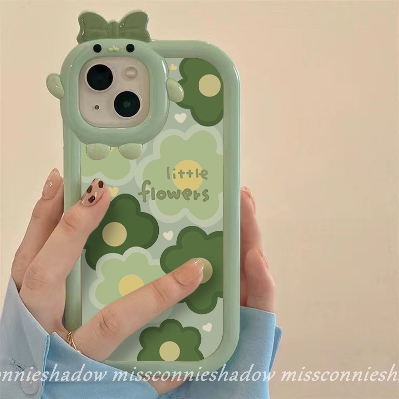 Soft Case TPU Motif Kartun Bunga 3D Untuk iPhone 7 8 6 6S Plus XR 11 12 13 14 Pro MAX 7 Plus 8 Plus X XS MAX