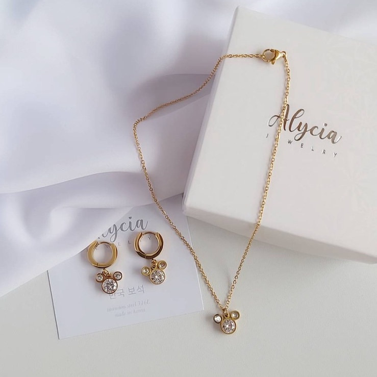 Set Kalung Dan Anting Anak Aurora