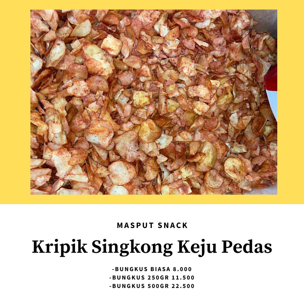 

250gr KRIPIK SINGKONG KEJU PEDAS