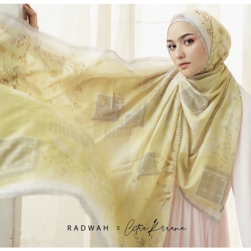 READY❗️SCARF RADWAH X CITRA KIRANA | VOAL LASERCUT | PACKAGING BOX