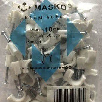 Klem Kabel Masko Supra 12mm 14mm 17mm paku Beton Asli