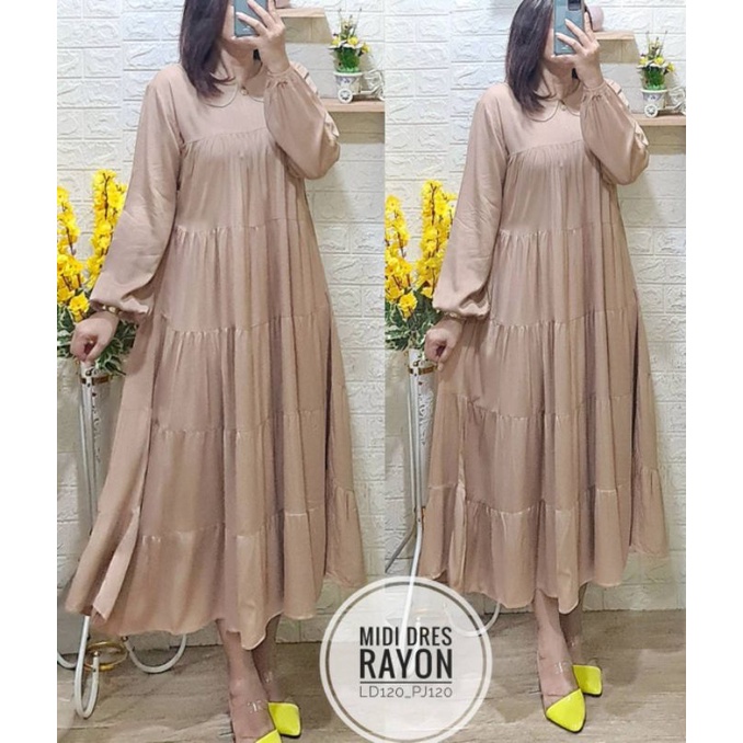 MIDI LONG TUNIK / MIDI DRESS PREMIUM / GAMIS MIDI ORIGINAL