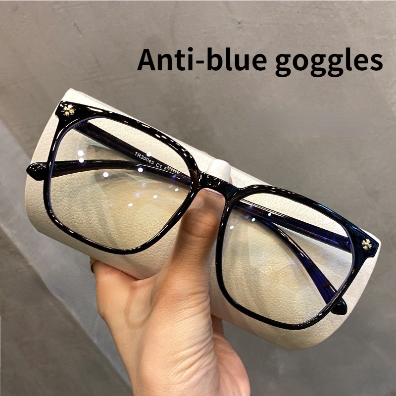 Kacamata Pelindung Anti blue Glass Dengan Bingkai Hitam Untuk Pria Dan Wanita