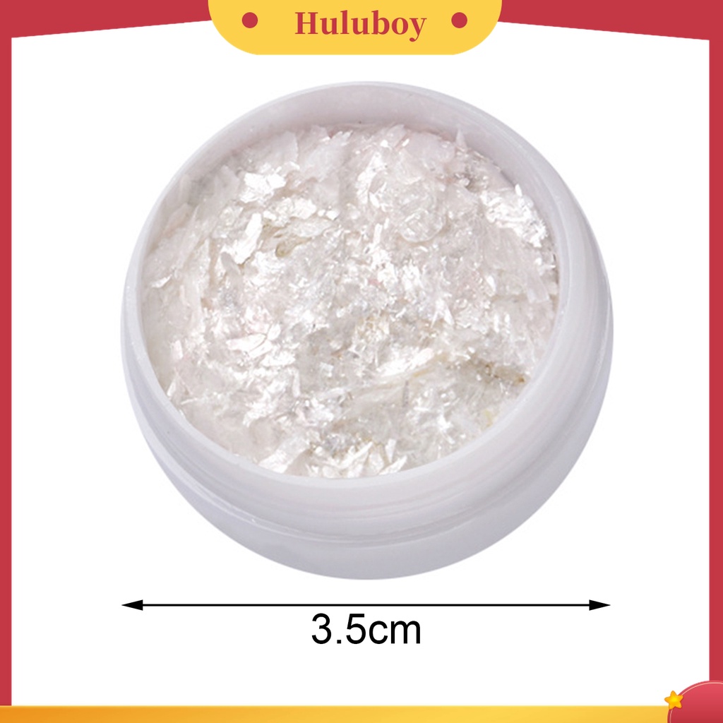 Huluboy Huluboy♡ 1 Kotak Stiker Kuku Sequin Glitter Holografik Tidak Pudar Untuk Manicure Wanita