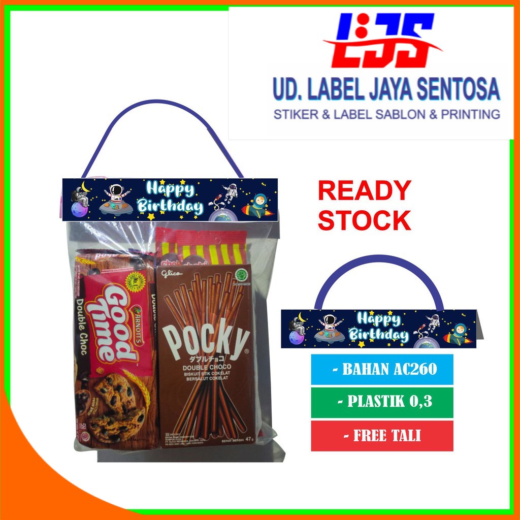 

Plastik label ulang tahun anak custom tas Snack ulang tahun