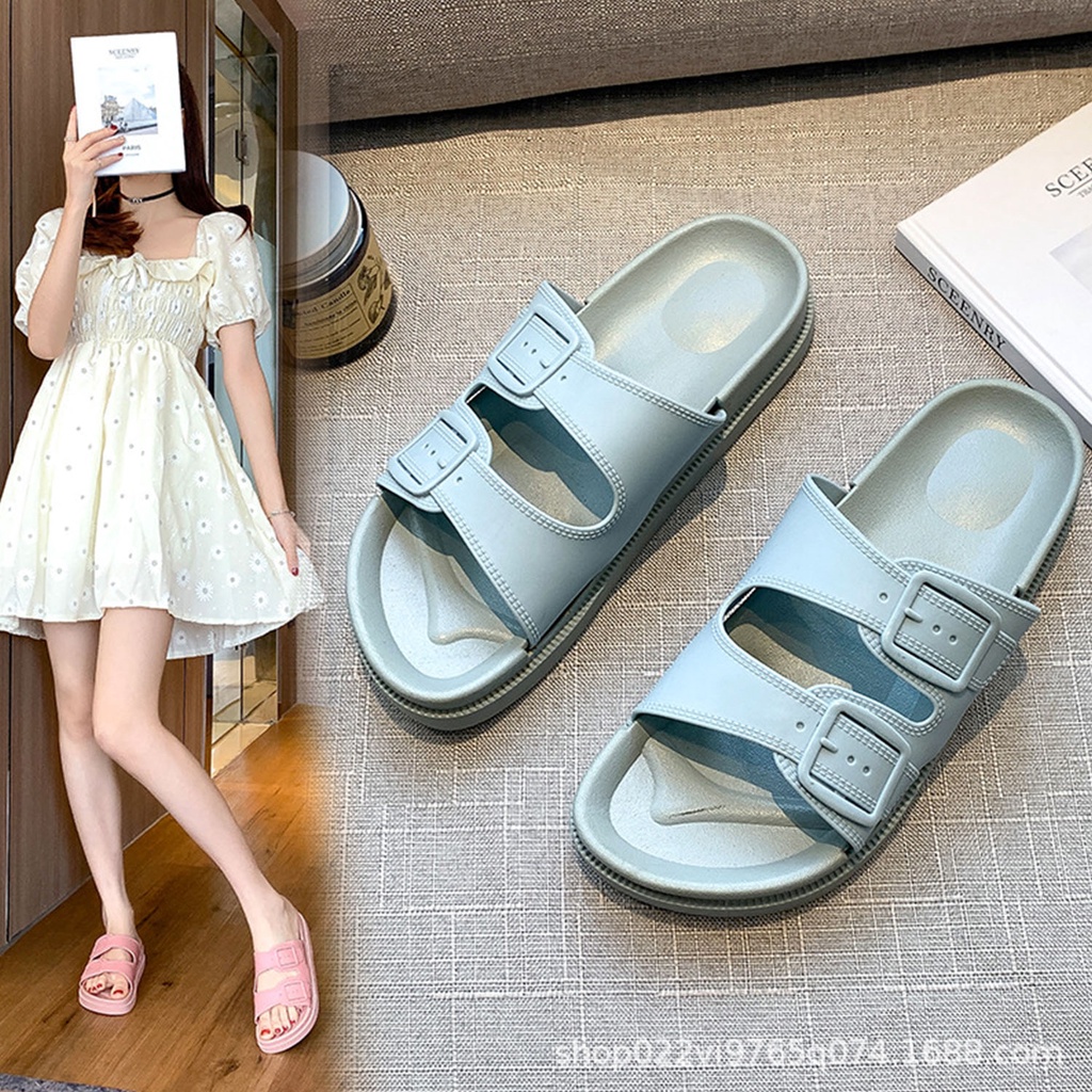 PROMO 10.10 PUNCAK ☀ACCBAYI☀ SF07 Sandal Gunung Slop Slip On Teplek Wanita Pria Sandal Cewek Sandal Cowok Sandal Unisex Sandal Import Sandal Premium