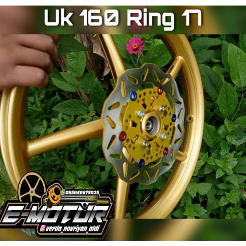 Velg Depan VRossi Copy RCB set disc PNP as shock depan MP GL ninja Tiger