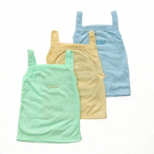 3 Pcs Kaos Dalam Tanktop Dolphin - Tengtop Kaos Dalam Bayi - Random 3 Warna