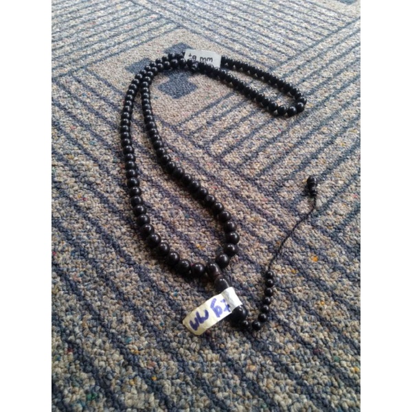 tasbih kokka bulat hitam polos ± 9 mm (9mm ) 33 butir ( kauka kaukah pukah pukaha kuka koka )