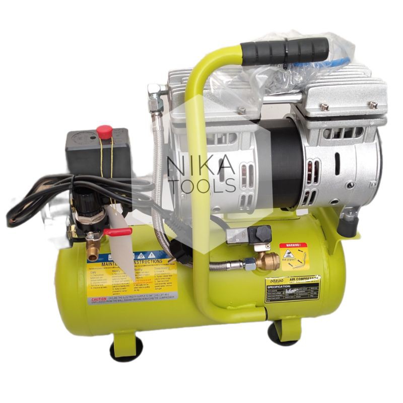 Compressor  3/4 Silent 10L Doziro Portable Oilles Silent Kompresor Angin