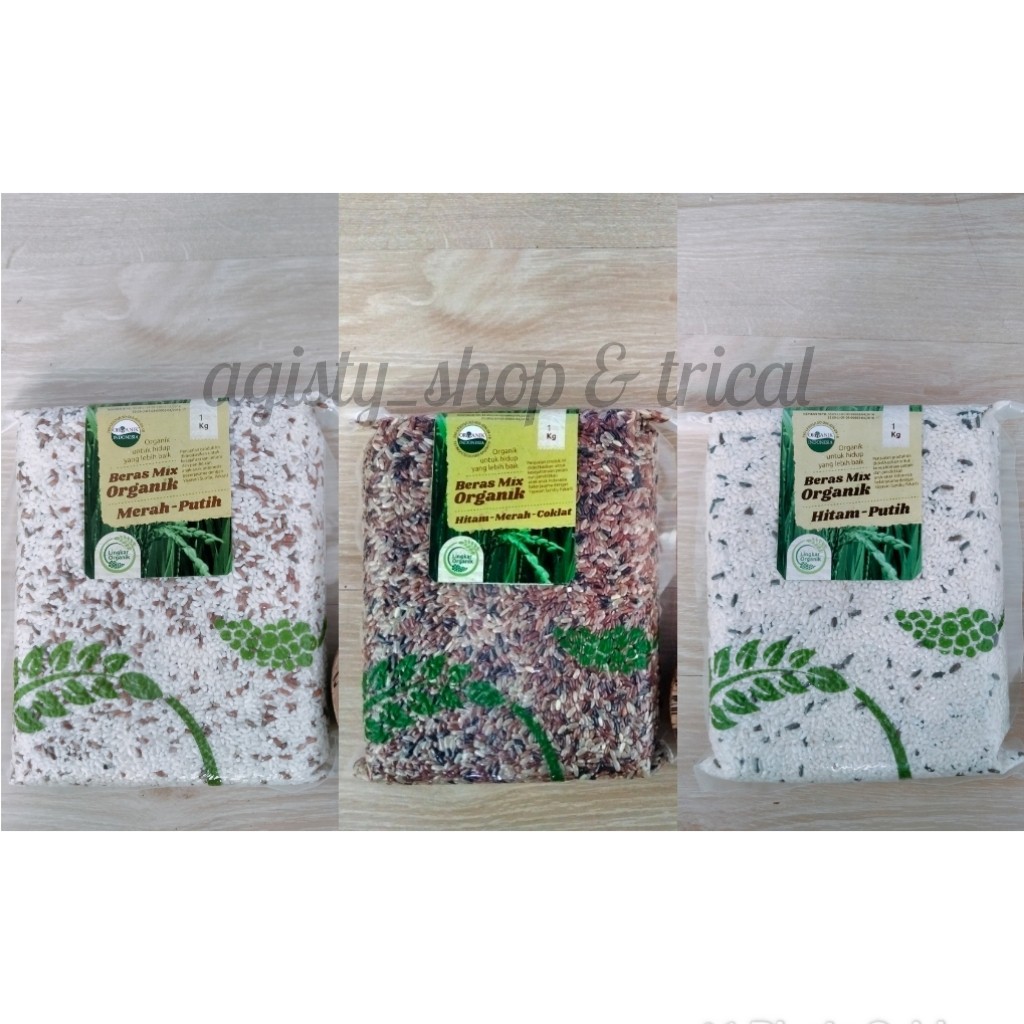 

Beras Organik Campur Mix Beras Merah Putih Hitam Coklat Lingkar Organik 1 Kg