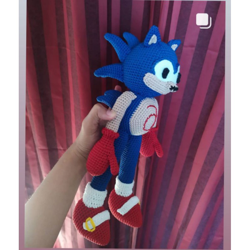 boneka rajut sonic