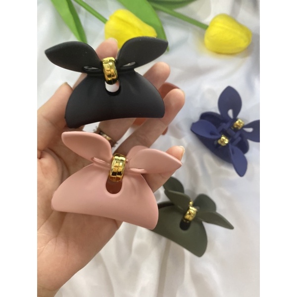 Jepitan Jedai Doff Kelinci 6cm Premium Jepit Salon Pita Jepit Rambut Kupu Kupu Matte Rabbit Ear Hair Claw Clips