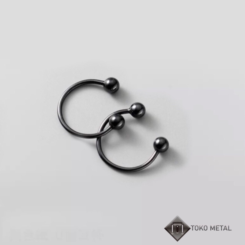 Anting 100% Titanium Piercing Rossi/C Kualitas Tinggi Anti Karat Pria &amp; Wanita [ Toko Metal ]