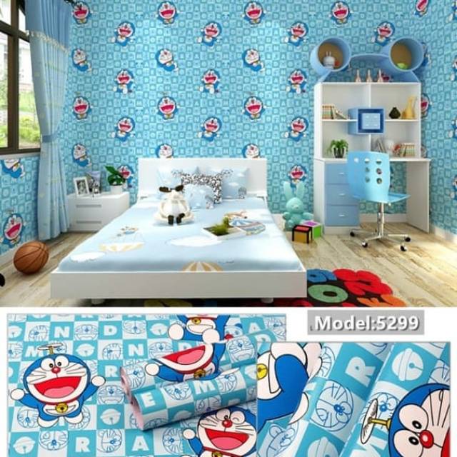 Wallpaper Sticker Dinding Dora Emon Kotak