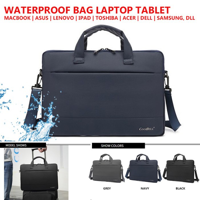 Tas Laptop Sleeve 15.6 Inch Waterproof Bag Selempang Jinjing Macbook MSI Asus Lenovo Acer Dell HP