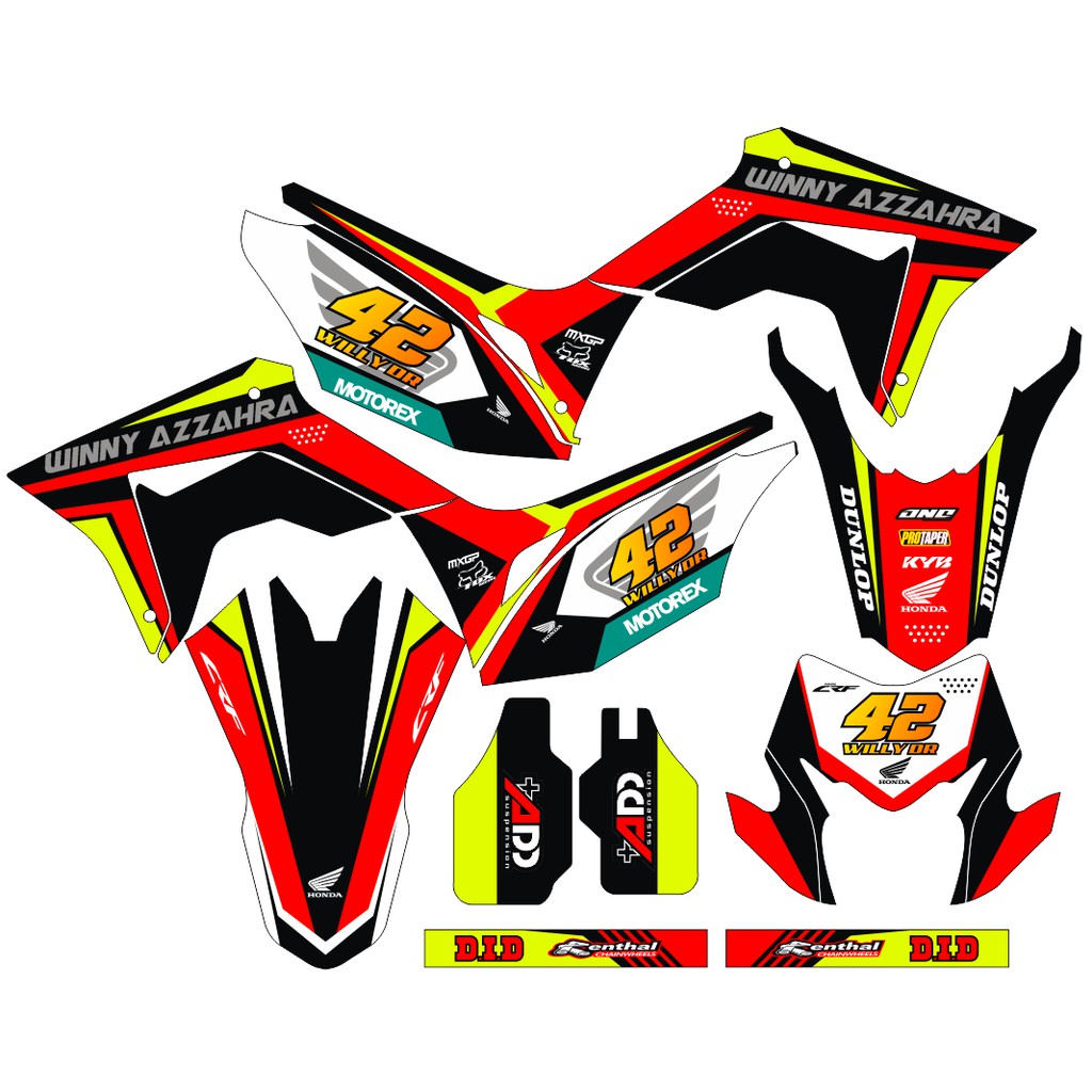 Sticker DECAL CRF 150 L Bisa Custom Stiker Honda CRF 150 L  (30)