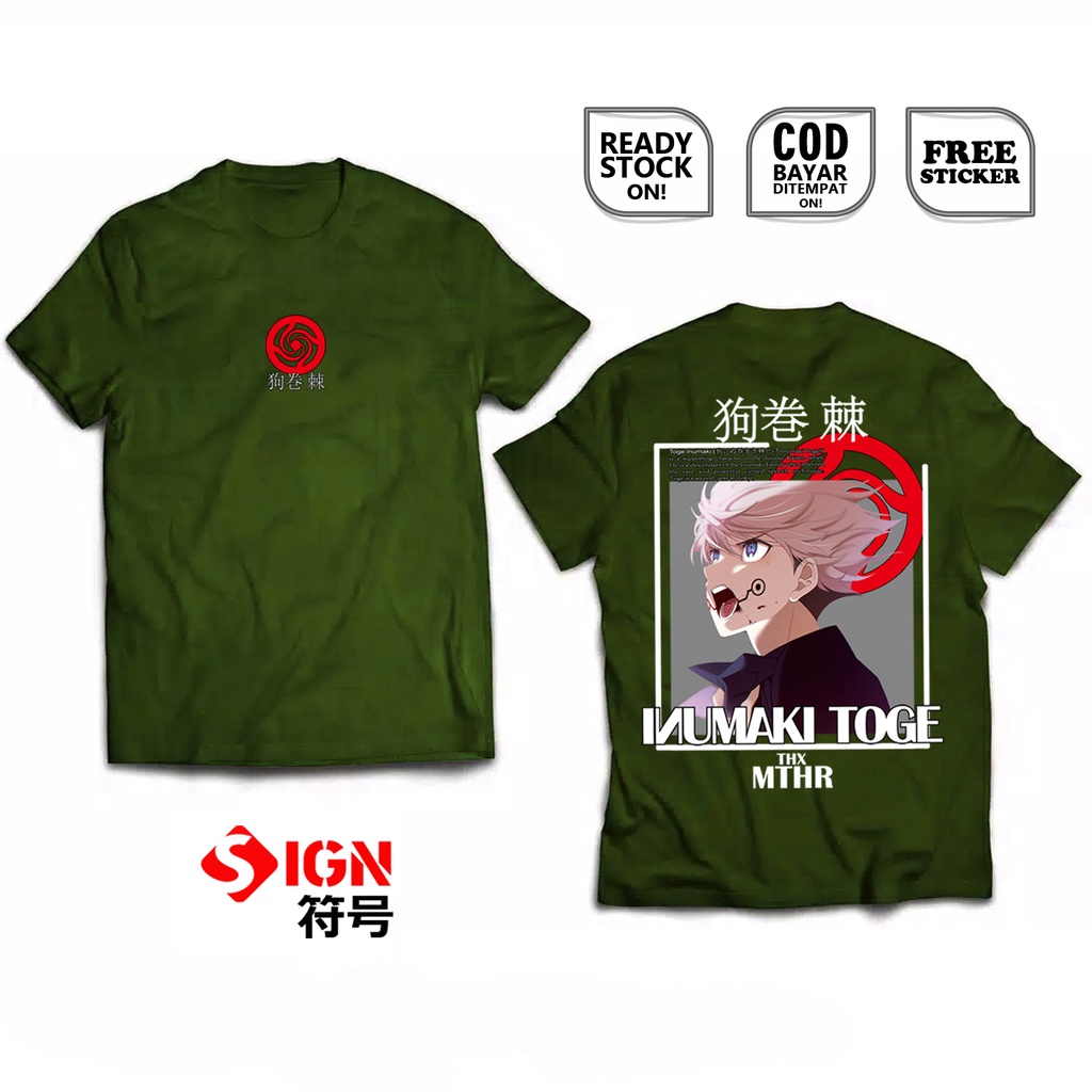 KAOS INUMAKI TOGE JUJUTSU KAISEN ANIME MANGA BAJU JEPANG JAPAN CULTURE COSPLAY JEJEPANGAN SATORU SC