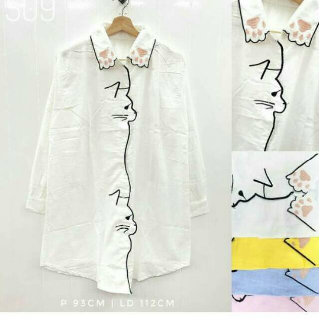 

CAT EMBROIDERY TUNIC ( BIG SIZE)/205