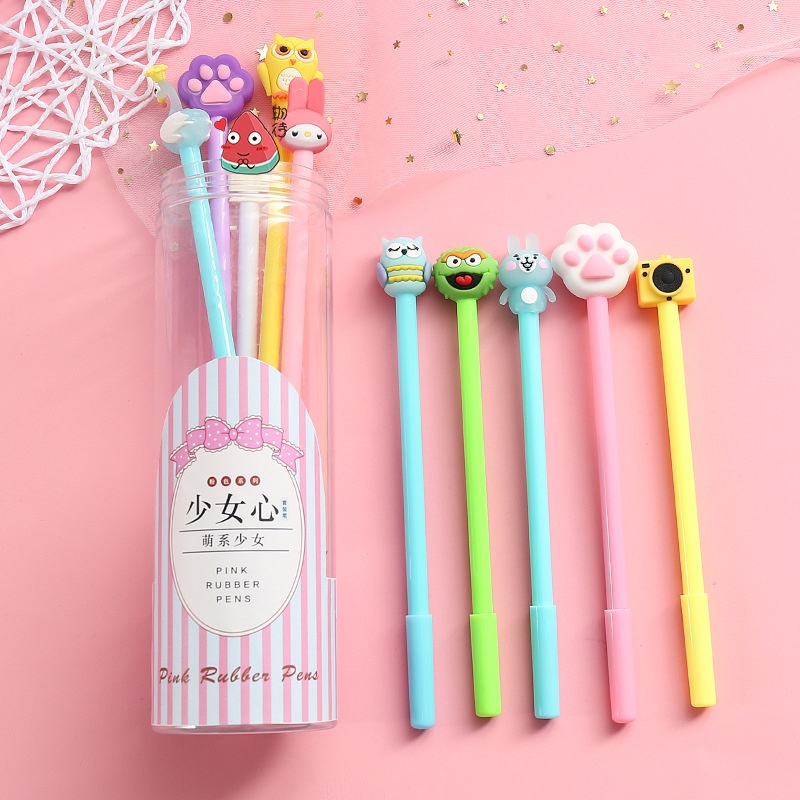 KENSHO Pen Bensia Topper Karet Karakter Lucu Imut Import  / Pulpen Unicorn / BT21/ Alat Tulis