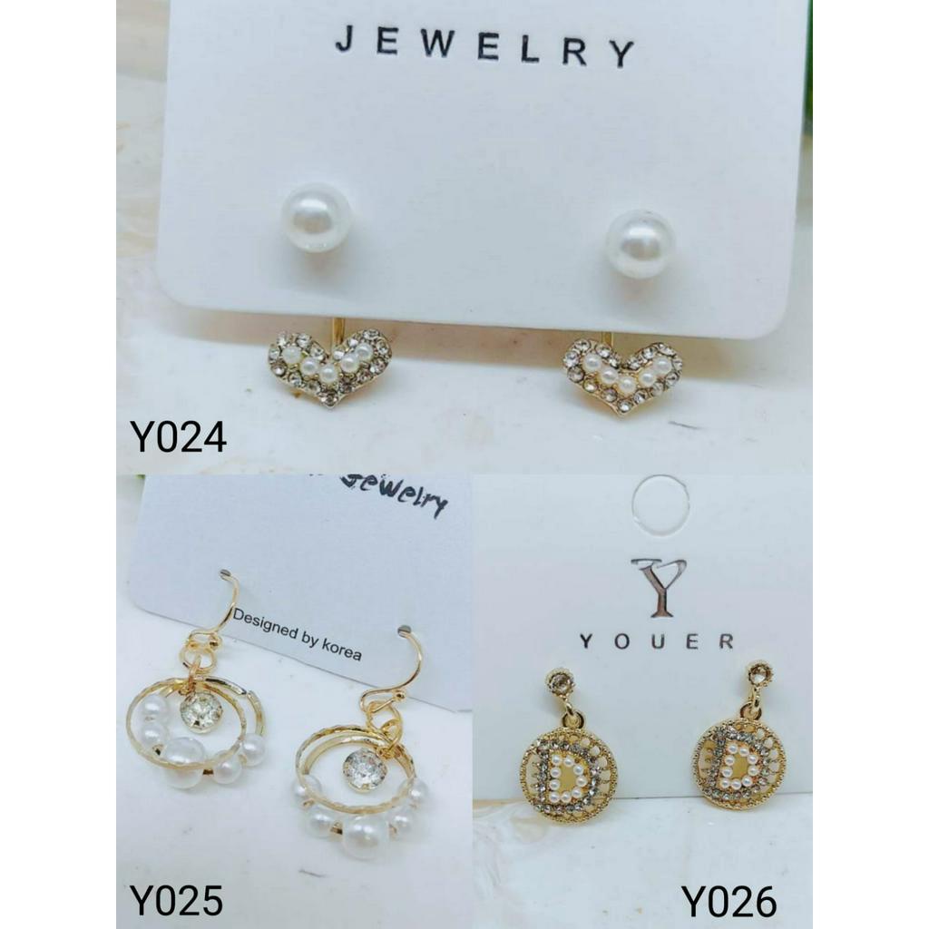 Anting Permata Cantik Perhiasan Fashion Y024 Y025 Y026