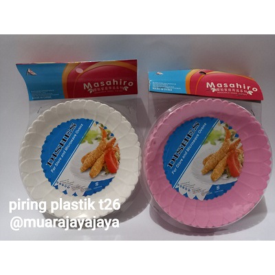 Piring Plastik Saji ( 1 pack @ 6 pcs ) I Piring Saji Kecil I Piring Kue Tart