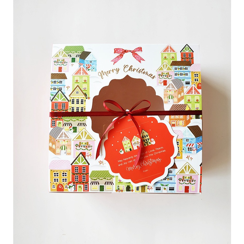 

Box Natal Kotak Toples Kue Kering Kardus Kemasan Makanan Dus Hampers Gift Packaging 22x22x10 isi 10