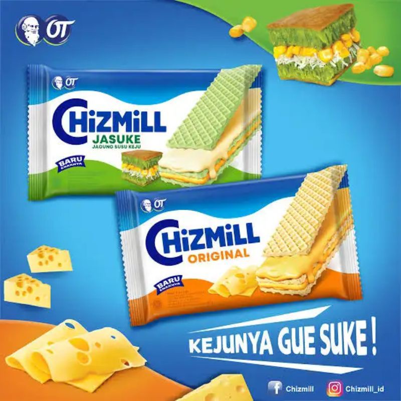 

BARU !!! Chizmill Original Keju dan Jasuke 46 gram - 10 pcs