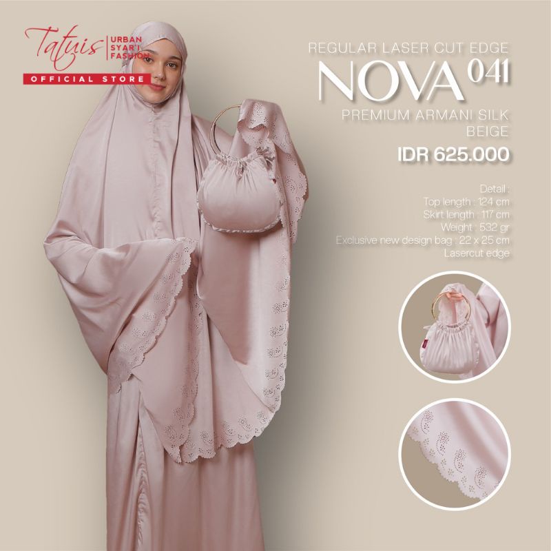 MUKENA TATUIS NOVA 140 SERIES DEWASA REGULER ARMANI SILK PREMIUM