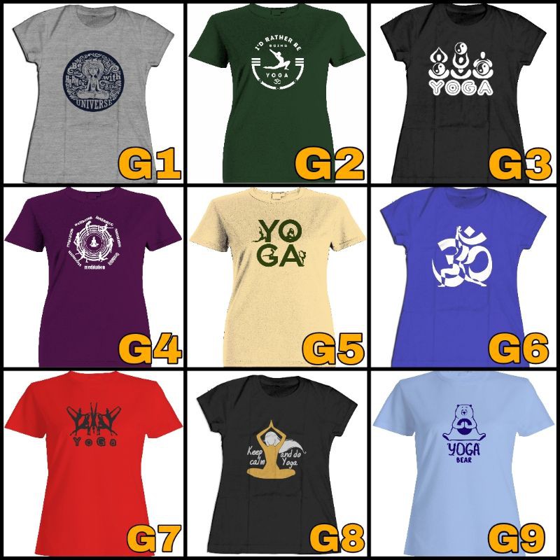 Kaos Desain Senam Yoga Lucu Keren Simpel Bahan Katun Combed 30s Sablon Polyflex Shopee Indonesia