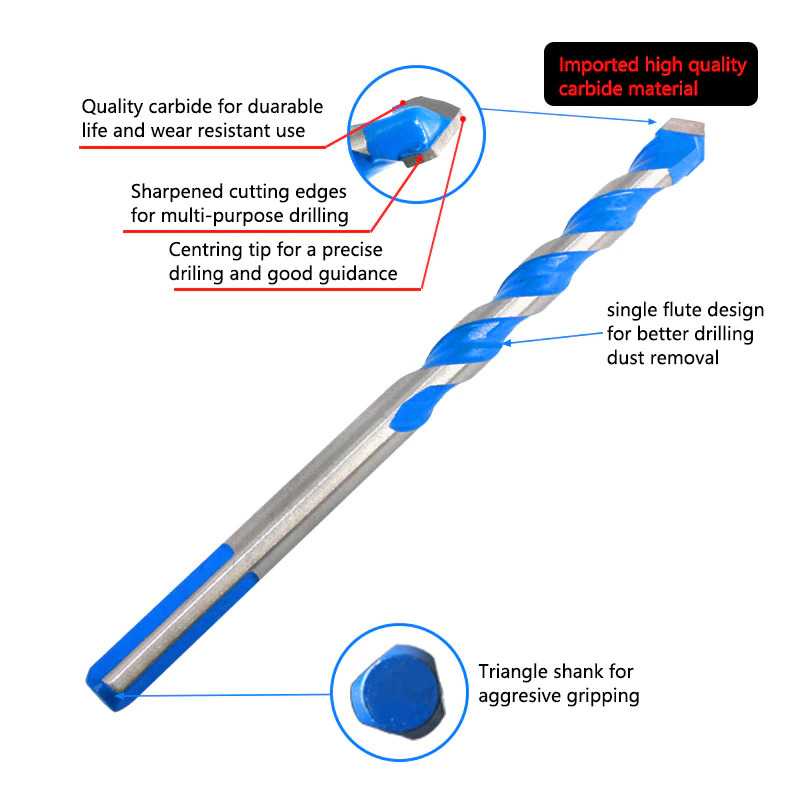 Lavie Mata Bor Triangle Bits Stainless Steel - L2075