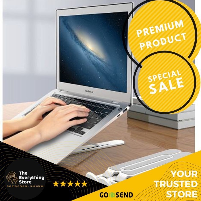 Stand Holder Penyangga Laptop Aluminium