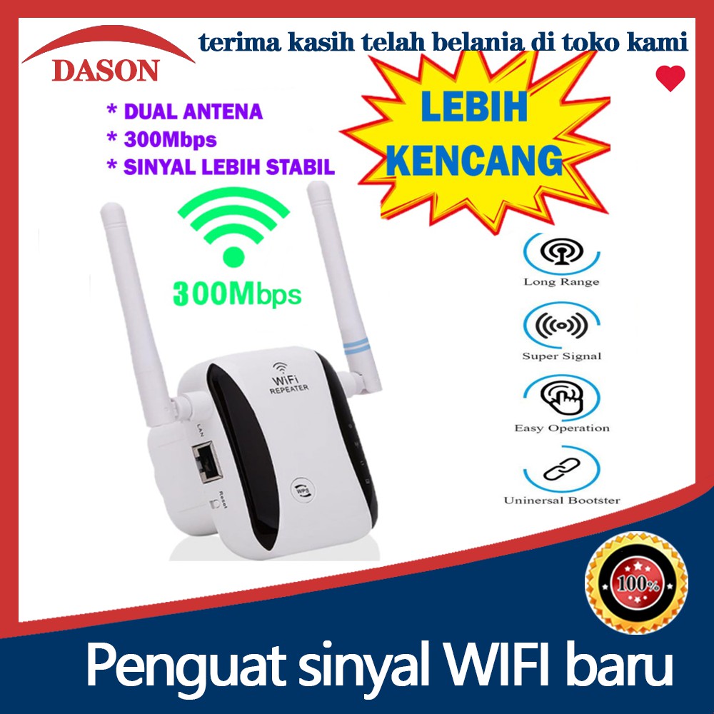 WIFI Repeater 300Mbps Wireless WiFi Signal Range Extender(ALAT PENGUAT SINYAL WIFI)